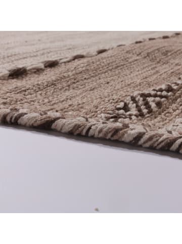 KADIMA DESIGN Baumwollteppich Boho wendbar in Beige