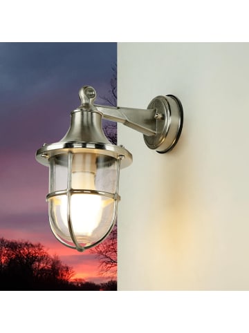 Licht-Erlebnisse Außen Wandlampe (B)14 x (H)27 cm in Nickel mattNickel matt