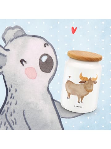 Mr. & Mrs. Panda behälter Sternzeichen Stier ohne Spruch in Weiß