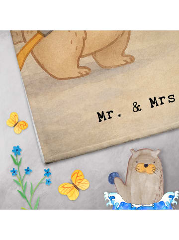 Mr. & Mrs. Panda Handtuch Bär Freiwillige Feuerwehr Design mit S... in Weiß