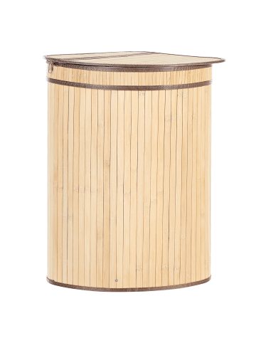 Beliani Wäschekörbe BADULLA in Braun - (W) 42 x (H) 60 x (L) 35 cm