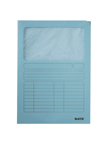 Leitz Sichtmappe 39500030 DIN A4 oben/rechts offen h.blau 100 Stück