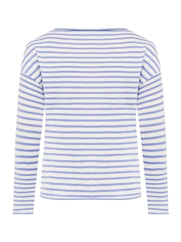 Betty Barclay Strickpullover mit U-Boot-Ausschnitt in Patch Cream/Blue