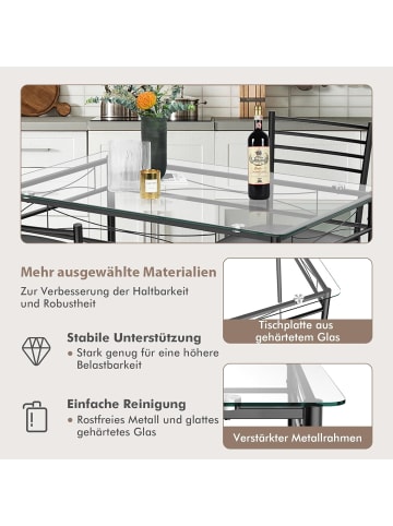 COSTWAY Essgruppe 5 tlg Set in Schwarz