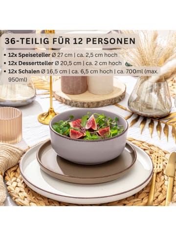 Sänger 36-tlg. Tafelservice Bombay Erdfarben 