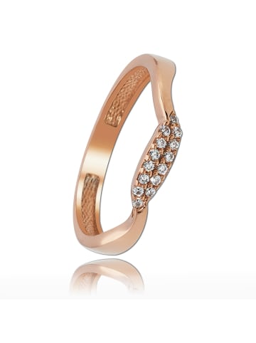 BALIA 333 Rosegold - 8 Karat Damen Ringe Welle rose Fingerring 56 (17,8)