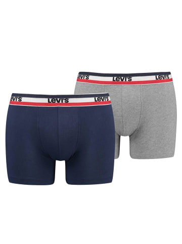 Levi´s Boxershort 2er Pack in Blau/Hellgrau