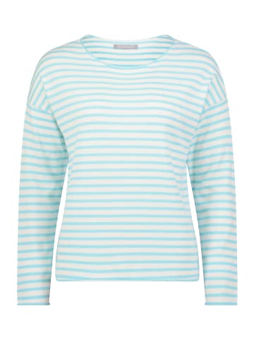 BETTY & CO Strickpullover mit U-Boot-Ausschnitt in Cream/Mint