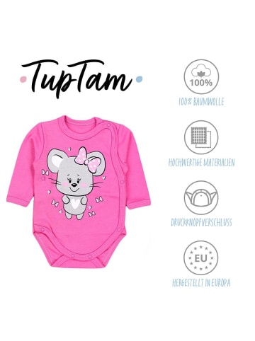 TupTam Baby Langarm Wickelbody 5er Pack in ecru