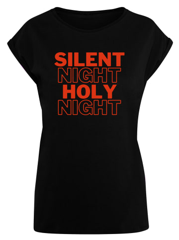 F4NT4STIC T-Shirt Silent Night Holy Night Weihnachten in schwarz