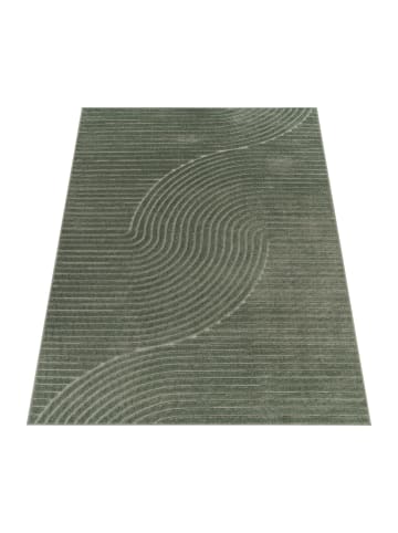 KADIMA DESIGN Teppich Kurzflor Struktur Wohnzimmer in Grün