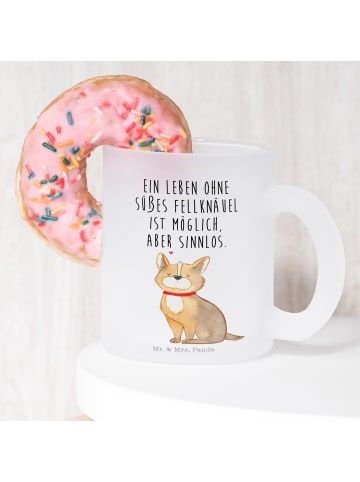 Mr. & Mrs. Panda Kaffeepott Hund Glück mit Spruch in Transparent