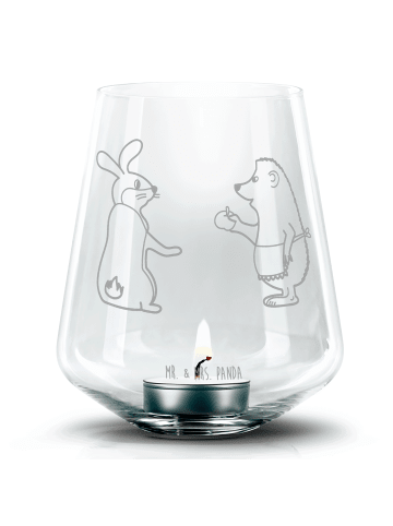 Mr. & Mrs. Panda Teelichthalter Hase Igel ohne Spruch in Transparent