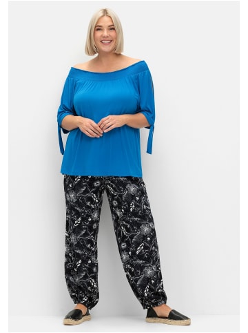sheego Hose in schwarz-weiß