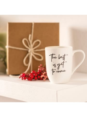 Villeroy & Boch 6er Set Becher mit Henkel 'The Best is yet to Come' Statement 290 ml in weiß