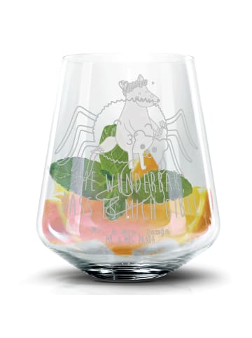 Mr. & Mrs. Panda Blümchentail Glas Spinne Agathe Teddy ohne Spruch in Transparent