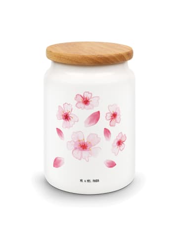 Mr. & Mrs. Panda Teedose Kirschlüten Meer ohne Spruch in Weiß