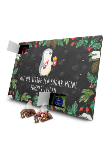 Mr. & Mrs. Panda Advents-Teekalender Pinguin Pommes mit Spruch in Kreidetafel