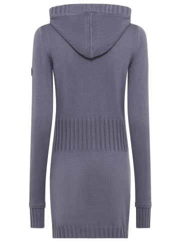 Kangaroos Kapuzenstrickjacke in Graublau