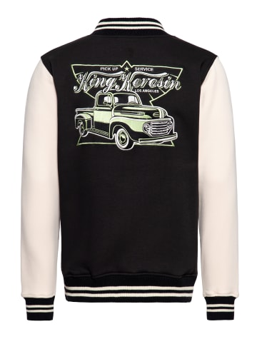 King Kerosin King Kerosin College Jacke Pick-Up Service in schwarz