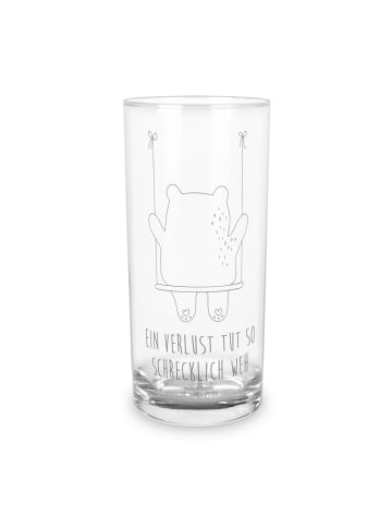 Mr. & Mrs. Panda Wasserglas Bär Schaukel mit Spruch in Transparent
