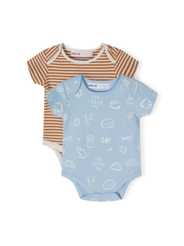 Minoti 2er. Set: Kurzarmbody 24babypack18 in beige