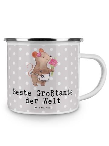 Mr. & Mrs. Panda Trinkbecher Maus Beste Großtante der Welt mit S... in Grau Pastell