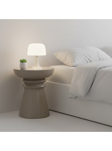 relaxdays Beistelltisch in Beige - (H)45 x (Ø)38 cm