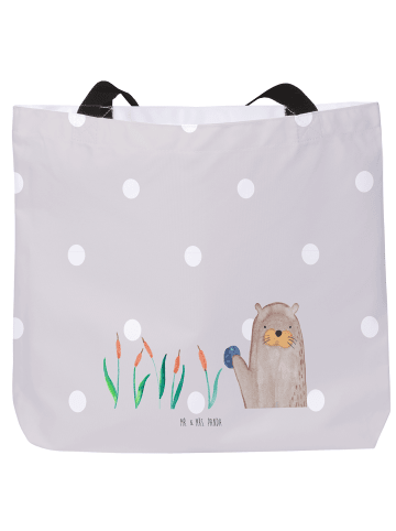Mr. & Mrs. Panda Damen Schultertasche Otter Stein ohne Spruch in Grau Pastell