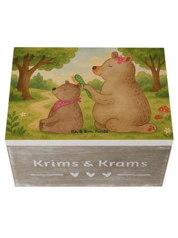 Mr. & Mrs. Panda Holzkiste Bär Kind Design ohne Spruch in Weiß