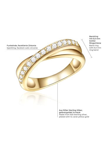 Rafaela Donata Ring Sterling Silber Zirkonia in gelbgold