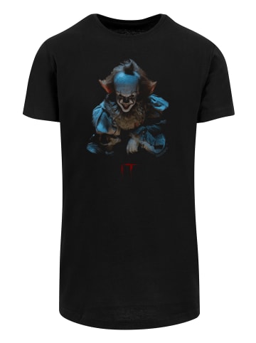 F4NT4STIC Long Cut T-Shirt IT Film ES Stephen King Pennywise Grin in schwarz