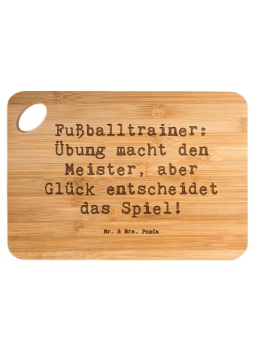 Mr. & Mrs. Panda Brett Spruch Fußballtrainer Erfolgskick mit Spruch in Braun