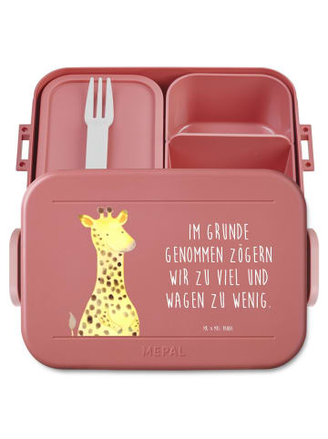 Mr. & Mrs. Panda Vesperbox Giraffe Zufrieden Motiv mit Spruch in Rot Pastell