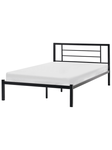 Beliani 2-tlg Doppelbett CUSSET in Schwarz