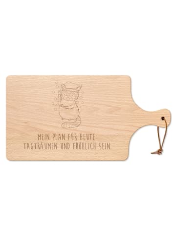 Mr. & Mrs. Panda Schneidbrett Waschbär mit Spruch in Transparent