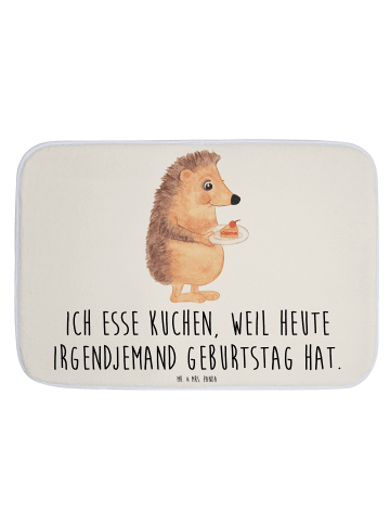 Mr. & Mrs. Panda Badevorleger Igel Kuchenstück mit Spruch in Weiß