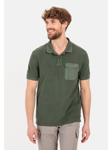 Camel Active Piqué Poloshirt aus zertifiziertem Organic Cotton in Dunkelgrün