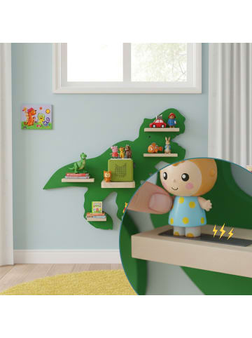 relaxdays Toniebox Regal "Dino" in Grün - (B)59 x (H)45 x (T)15 cm