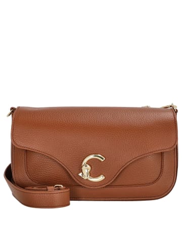 COCCINELLE C-Me - Umhängetasche M 26 cm (noir) in cognac