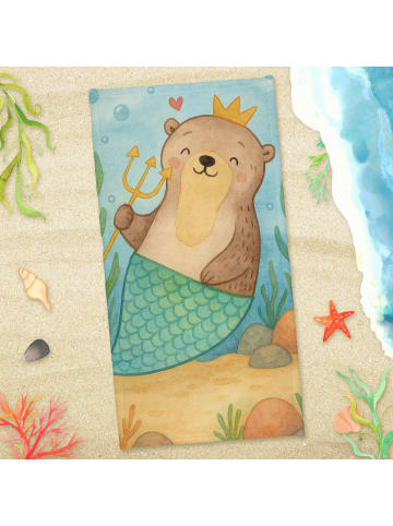 Mr. & Mrs. Panda Strandtuch Wassermann Astrologie Design ohne Sp... in Weiß