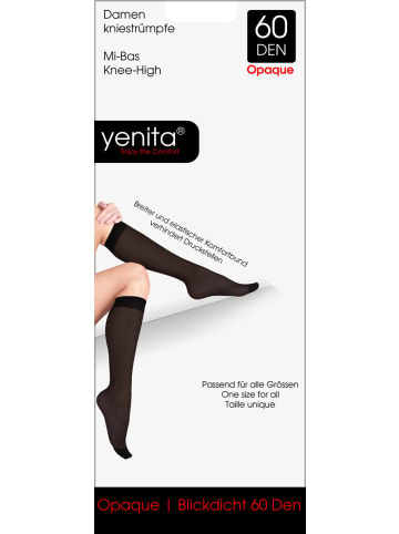 Yenita® Feinkniestrümpfe 60 Den 10 Paar in schwarz