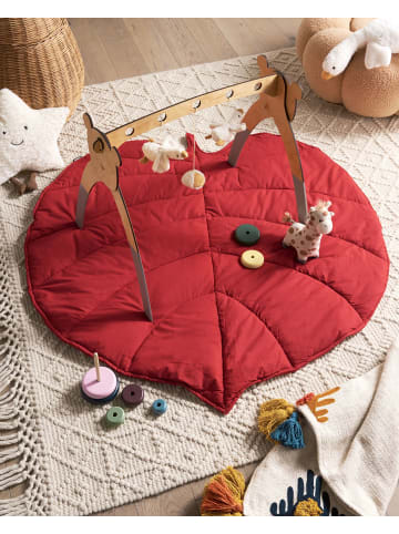 Beliani Krabbelmatte EOLIA in Rot - (W) 110 x (H) 3 x (L) 110 cm