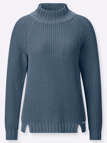 WITT WEIDEN Stehkragen-Pullover in rauchblau