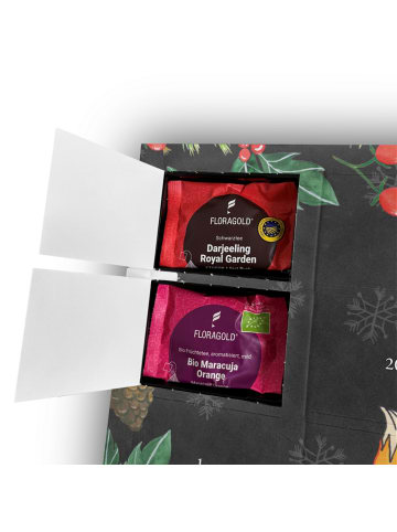Mr. & Mrs. Panda Tee Adventskalender Füchse Liebe mit Spruch in Kreidetafel