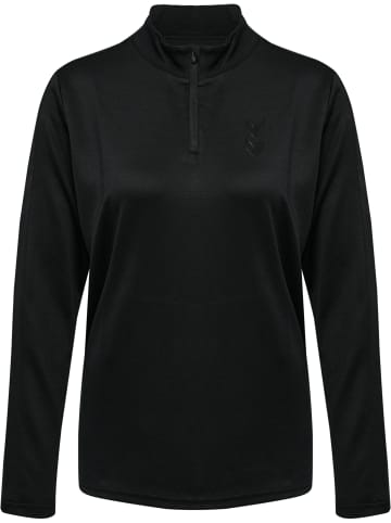 Hummel Sweatshirt Mit Kurzem Reißverschluss Hmlactive Pl Half Zip Woman in BLACK