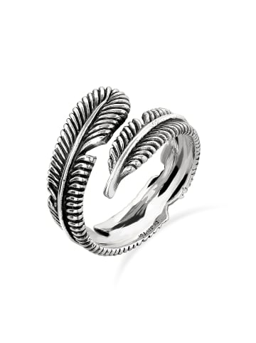 KUZZOI Ring 925 Sterling Silber in Schwarz