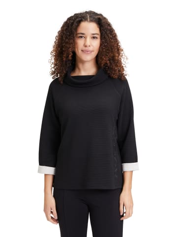 Betty Barclay Sweatshirt mit hohem Kragen in Patch Black/Cream