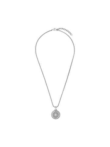 Tom Tailor Kette mit Anhänger Edelstahl, IP gun in grau