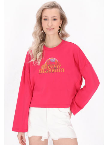 IZIA Women Sweatshirt in fuchsia